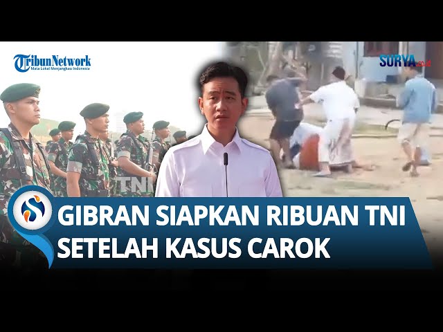 REAKSI Gibran soal Kasus CAROK di Sampang yang Tewaskan Saksi Pilkada, akan Siapkan Ribuan TNI?