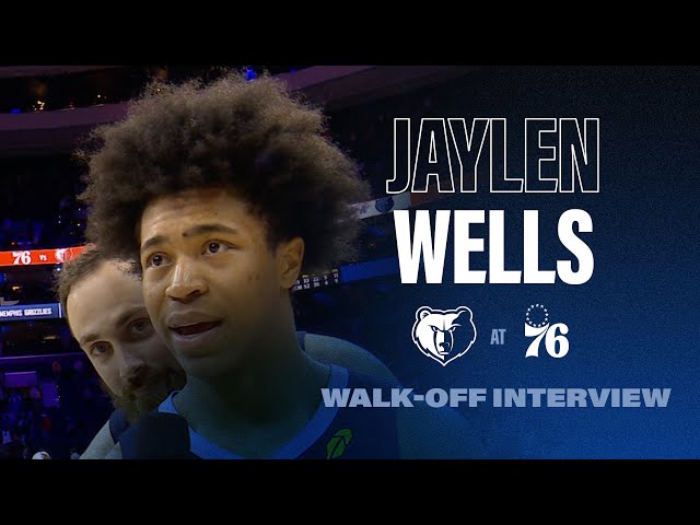 Jaylen Wells Walk Off Interview | Grizzlies at Sixers