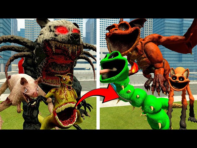 👑All Zoochosis Mutant Animals vs All Smiling Critters in Garrys Mod 🔴