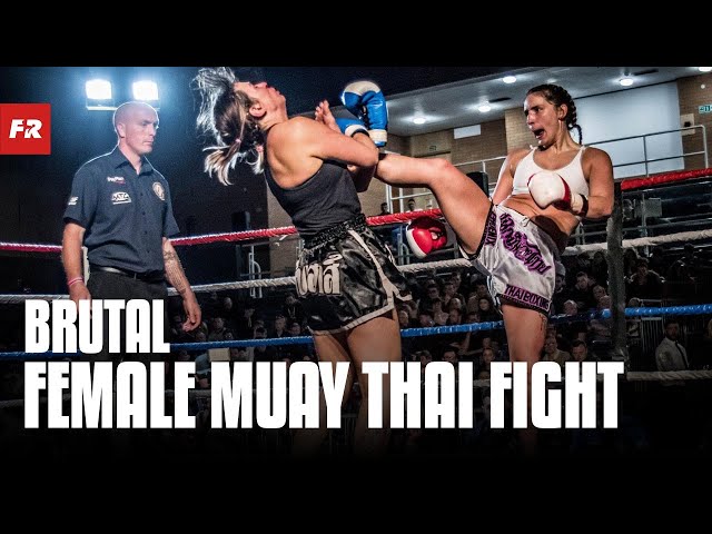 Rebecca Garside Female Muay Thai Fighter Highlights | Muay Thai in Slow Motion