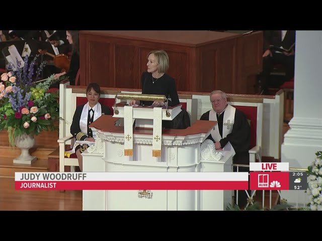 Journalist Judy Woodruff shares remarks at Rosalynn Carter's memorial service