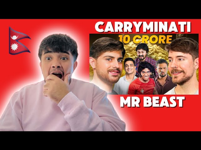 First Time Reacting to CarryMinati - Mr Beast Parody ft. Indian Creators | Funny 🤣