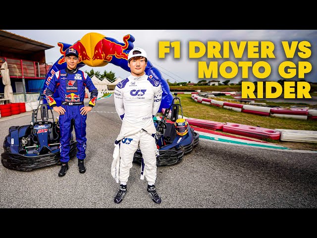 F1 Driver Vs MotoGP Rider: Go Kart Racing | Yuki Tsunoda Vs Taka Nakagami