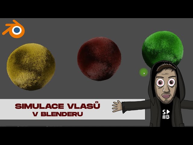 Simulace vlasů v blenderu