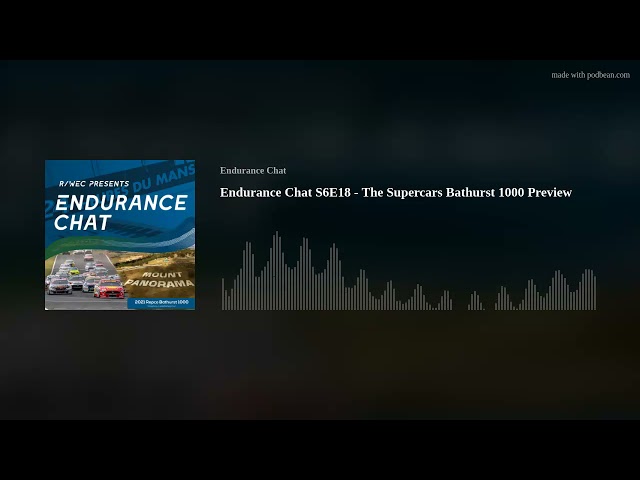 Endurance Chat S6E18 - The Supercars Bathurst 1000 Preview