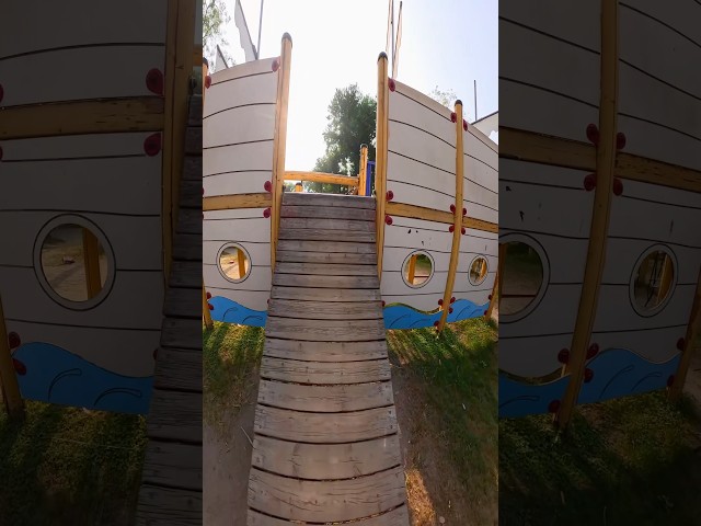 Playground Parkour Wooden Slide PoV #youtubeshorts #shorts #shortsvideo