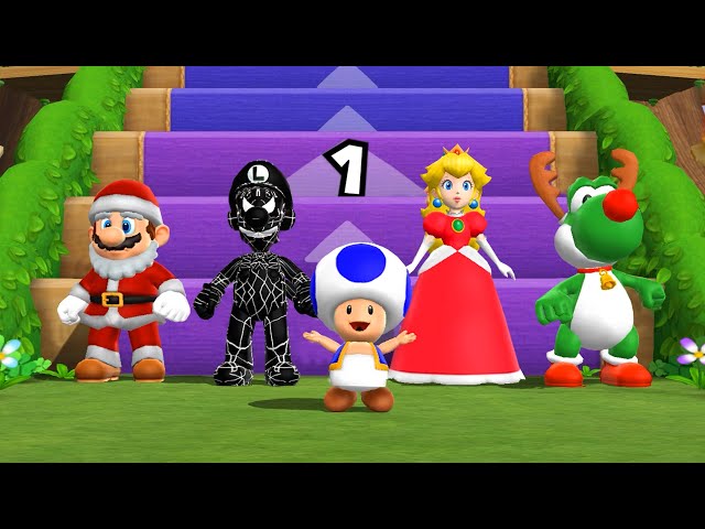 Mario Party 9 Step It Up - Mario Vs Luigi Vs Peach Vs  Yoshi (Master Difficulty)