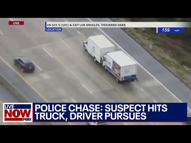 Police Chase: High-speed showdown between box trucks | LiveNOW from FOX