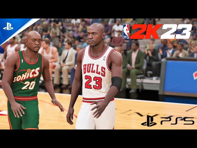 NBA 2K23 PS5 4K Gameplay | 95-96 Seattle Supersonics vs 95-96 Chicago Bulls