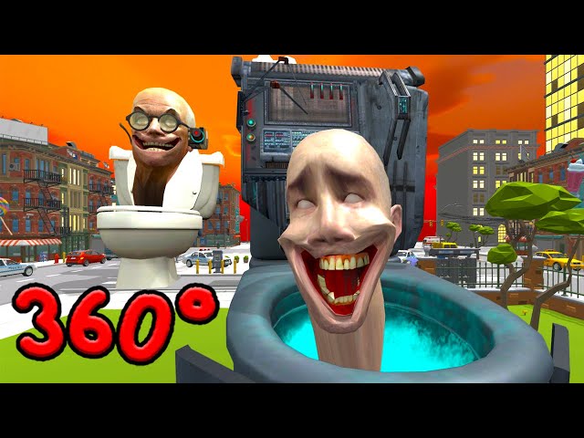 360° skibidi toilet Chase You Funny VR/360° experience