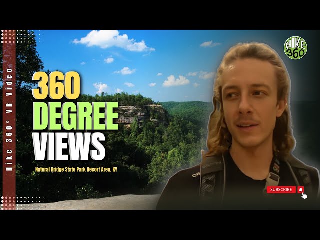 360 degree views from the Natural Bridge State Park Resort Area, KY (Hike 360° VR Video)