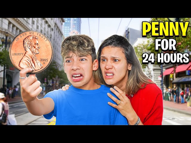 SURVIVING with a PENNY for 24 Hours!