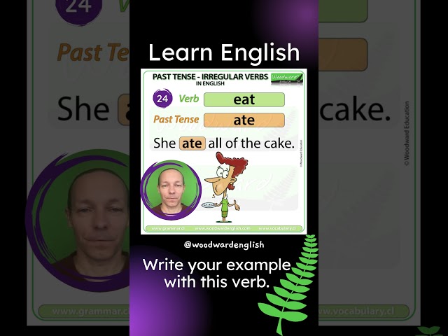 Past Tense of EAT in English ✅ English Pronunciation of ATE | Learn English Irregular Verbs