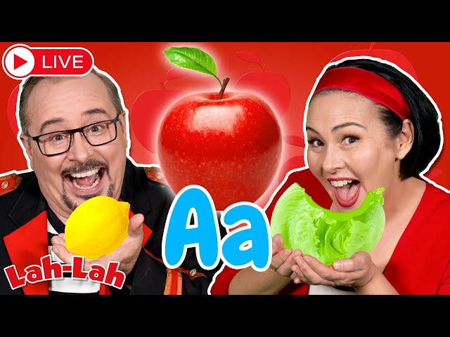 🔴 ABC Song 24/7 Live Stream - Yummy Fruits, Animals and more