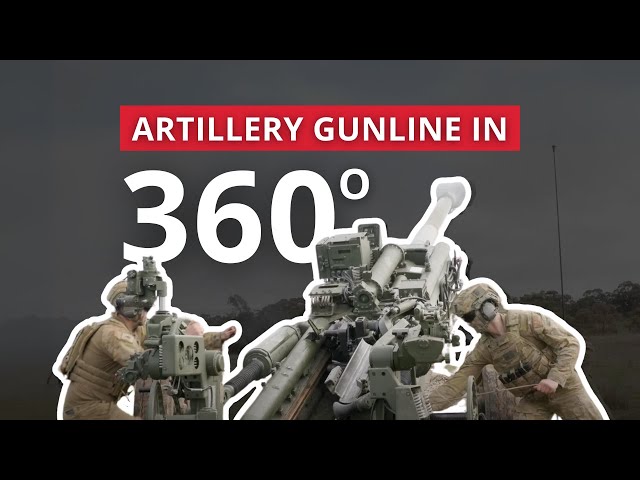 A 360 Degree View On The #AusArmy Artillery Gun Line