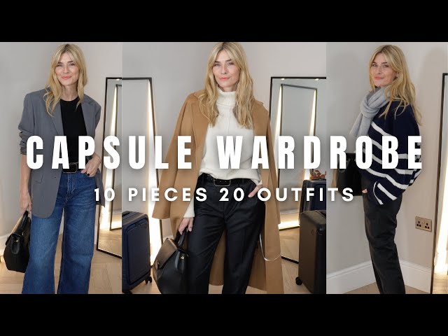 Capsule wardrobe  | 10 pieces 20 Outfits | Weekend away with Monos Luggage