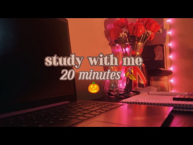 study with me 📚| 20 minutes| |autumn vibes| autumn songs 🍂 🎃