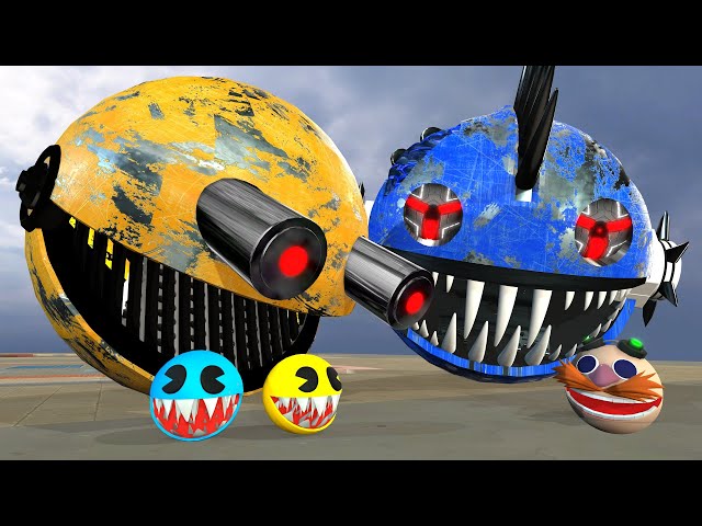 Pacman vs Robot Monsters Compilation | Walking Robot Pacman & Spider Robot vs Shredder Robot Monster