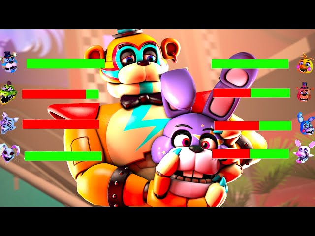 [SFM FNaF] Top 5 FNAF vs Security Breach Animations WITH Healthbars