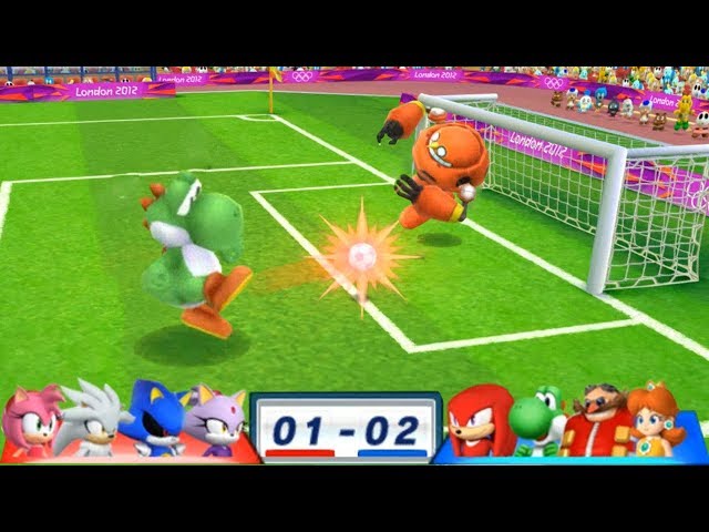 Mario & Sonic At The London 2012 Olympic Games Football #132 With Blaze, Metal Sonic, Silver, Amy