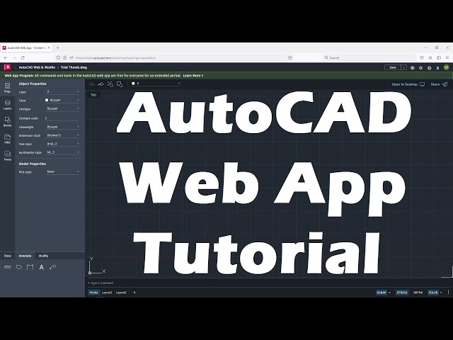 AutoCAD Web App Tutorial | How to Run AutoCAD Online