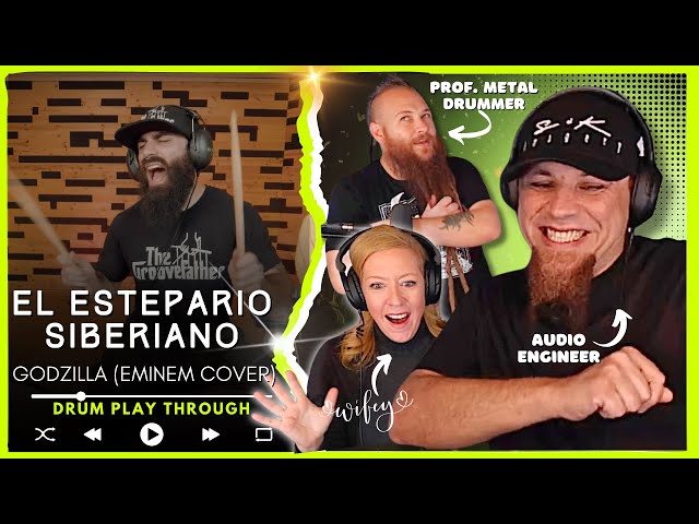 EL ESTEPARIO SIBERIANO  "Godzilla" (Drum Play Through / Eminem)  // Audio Engineer & Wifey🥷🏻 React