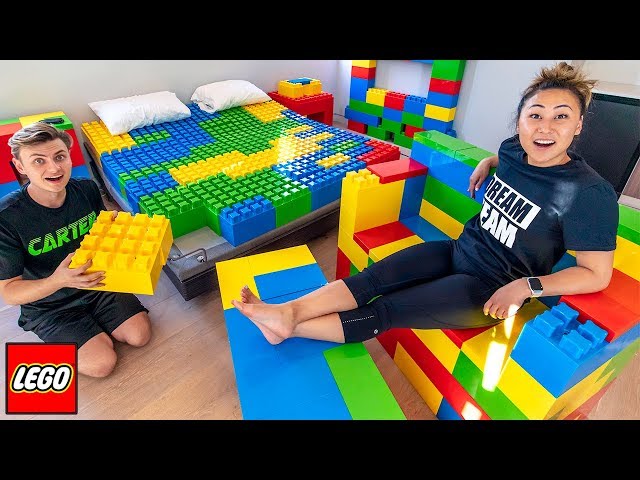 I TURNED HIS ROOM INTO LEGOS!!