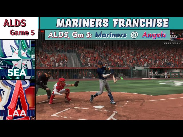 ALDS, Game 5: Mariners @ Angels (4K, Full Game, No Commentary, MLB The Show 23)