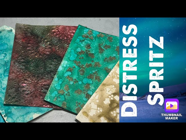 Christmas Colors: Tim Holtz Ranger Distress Spritz: Christmas Card Making with Added Sparkle