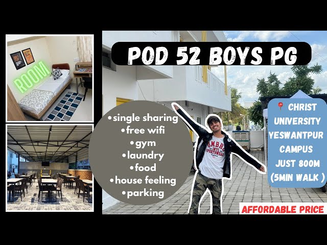 POD | BEST PG NEAR CHRIST UNIVERSITY YESWANTPUR 😱|| AMAZING  || GHAR JAISE FEELING 💯