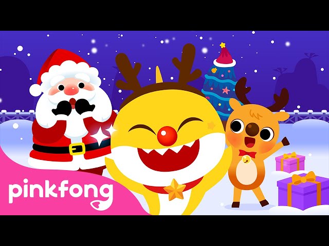 The Red Nosed Baby Shark | Christmas Song | Baby Shark Song | Pinkfong Songs for Children