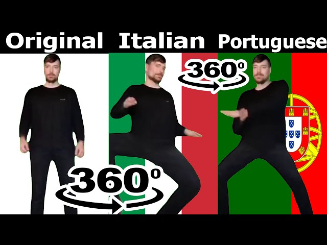 Mr Beast Rizz (Original vs Italian vs Portuguese Versions) 360º