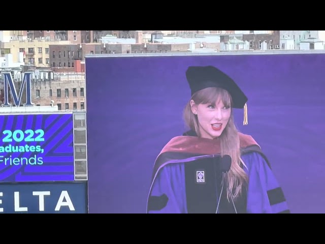 Taylor Swift tells grads to embrace cringe in NYU commencement speech