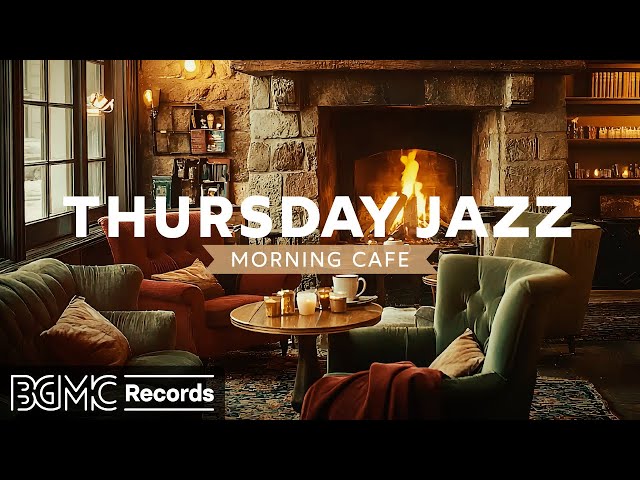 THURSDAY JAZZ: Cozy Winter Coffee Shop Ambience with Warm Jazz & Bossa Nova Music with Fireplace