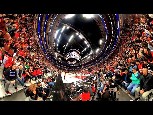 Chicago Bulls vs. Nuggets Denver - NBA VR 360 video United Center