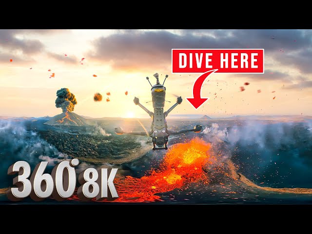 Iceland Volcano Eruption in 8K 360° VR | Meta Quest 3