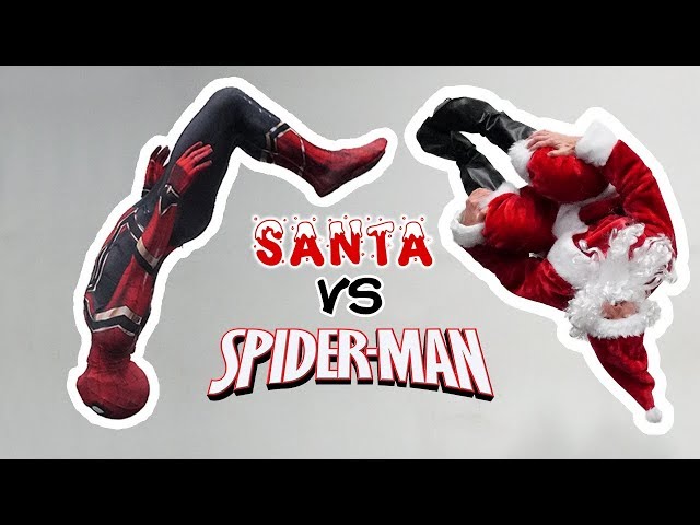 Santa VS Spiderman In Real Life (Parkour)