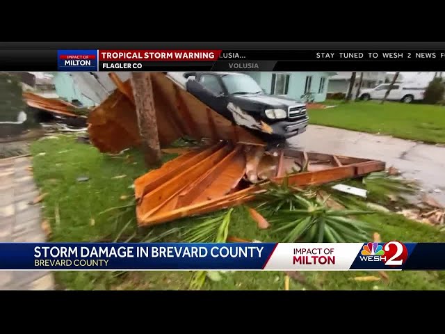 Milton-spawned tornado rips through shops in Brevard County