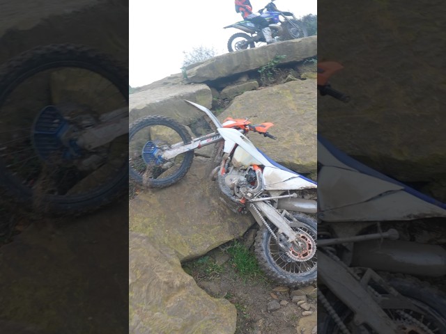 Hard Enduro on the tractor 🚜 #enduro #hardenduro #motorcycle #dirtbike #motocross #motorbike #shorts