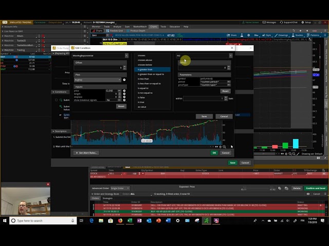 How to automate stop loss to trigger when 9 EMA breaks