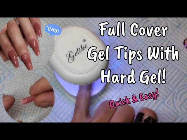 FULL COVER GEL NAIL TIPS WITH BUILDER GEL | SO QUICK & EASY! | GELIKE ECCOSMETICS