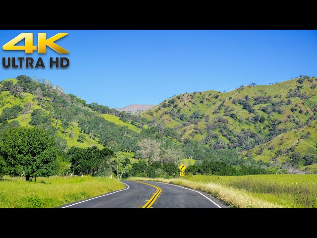 2 Hours of Scenic Mountain Driving on Northern California's Backroads 4K