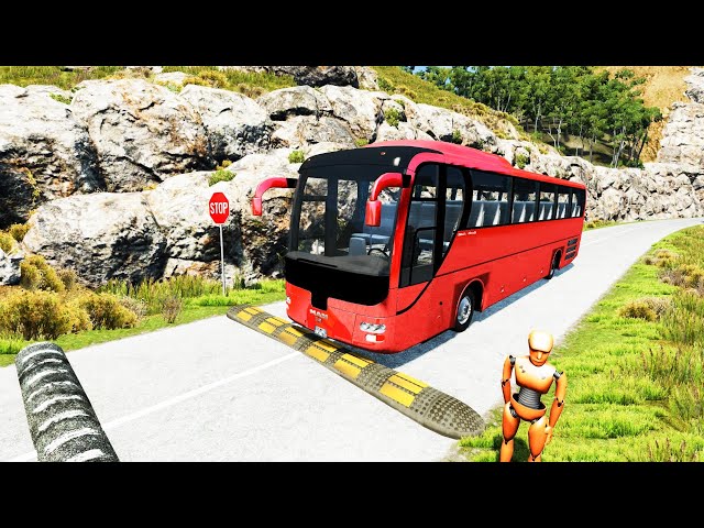 TRANSPORTING MINI HONDA & BMW TRUCK & AUDI BUS with FLATBED TRAILER & CRAZY LOADERS! - BeamNG.drive