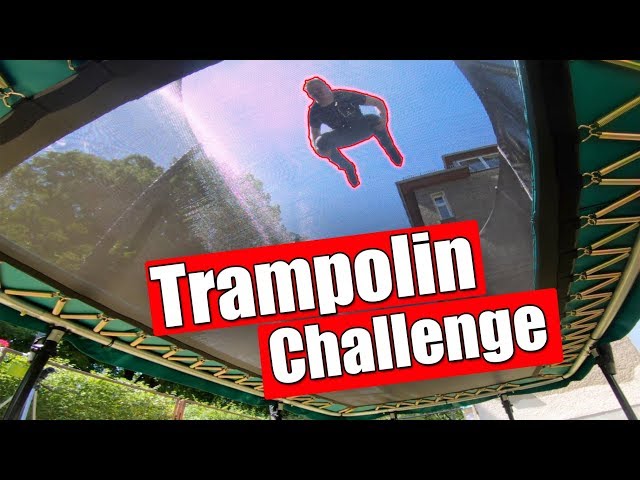 Trampoline Challenge - Garden Trampoline Trick Battle