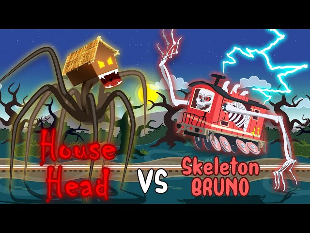 Skeleton Bruno VS House Head | Monster Battle #soloanimation