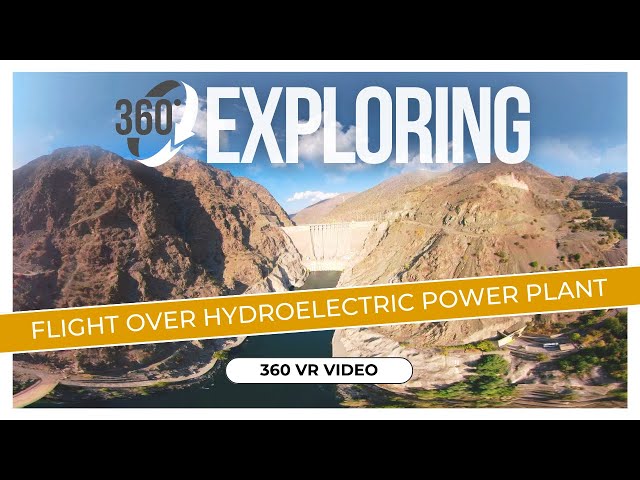 Flight Over Hydroelectric Power Plant - 3D 180 VR