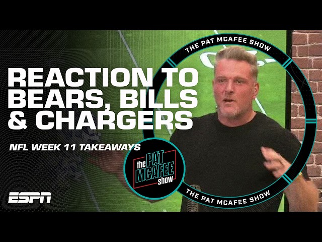 🚨 WEEK 11 REACTIONS 🚨 Chiefs' 1st loss, Bears-Packers ending, Harbaugh & more! | The Pat McAfee Show