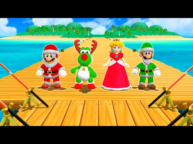 Mario Party 9 Minigames - Mario Vs Luigi Vs Yoshi Vs Peach (Master Difficulty)