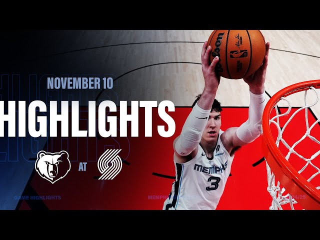 Memphis Grizzlies Highlights vs Portland Trail Blazers