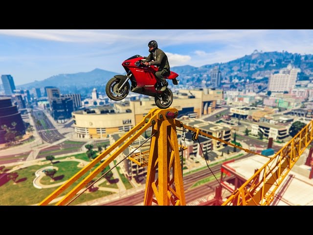 MY BEST BIKE STUNT EVER?! - (GTA 5 Stunts & Fails)